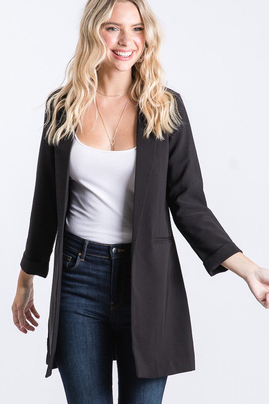 Classic Basic Long Blazer