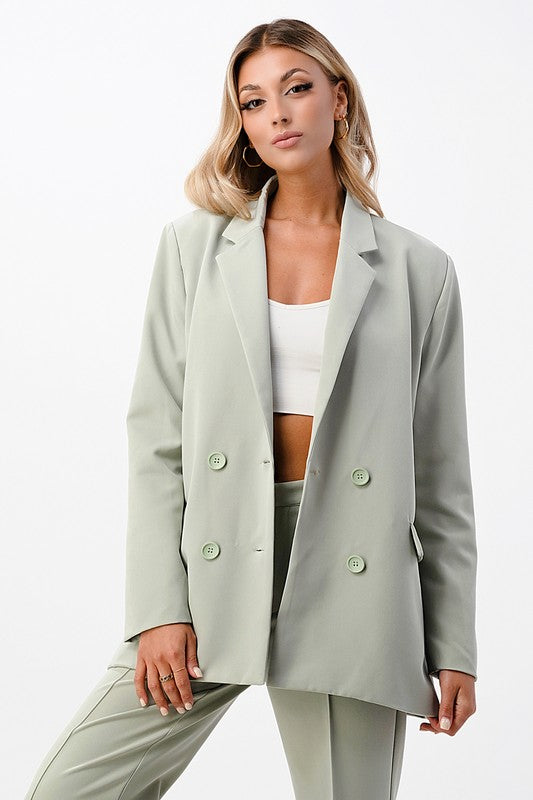 OVERSIZED DOUBLE BREASTED BLAZER